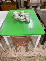 Green topped farm house table app 1220 x 900 x 760 mm - 2