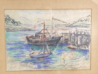 French Port - Mixed Media Painting signed Mark Forrestier - 2