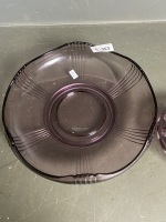 Art Deco Joseph Inwald purple float bowl with fish - 3