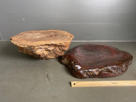 2 large peices of Burl wood