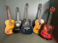 Lot of 5 Guitars in various conditions