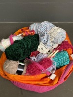 Large lot of knitting and crochet material - 2