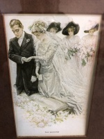 Vintage Framed Collection of Wedding Postcards - 4