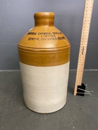 Imperial Chemical Industries stoneware demijohn