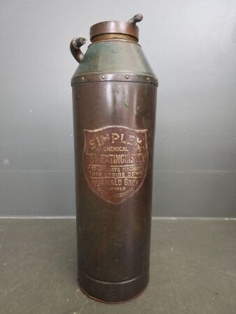 Simplex Brass Fire Extinguisher