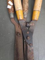 2 Timber Handled Hand Shears - 2