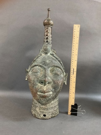 Vintage Bronze Head from Benin