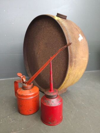 Vintage Fuel Can & 2 Oil Cans