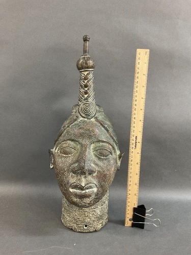 Vintage Bronze Head from Benin