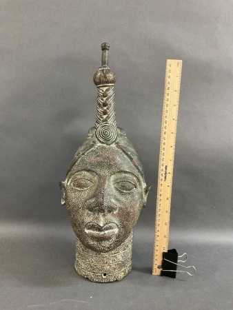 Vintage Bronze Head from Benin