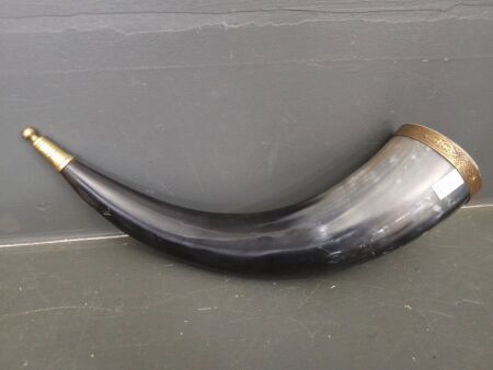 Cow Horn with Copper Trim