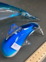 Two Glass Dolphin Figurines - 3