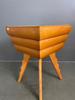 Mid Century Pine Plant Stand - app 450mmH - 2