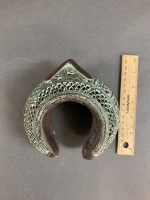Vintage Bronze Currency Bangle from Benin - 5
