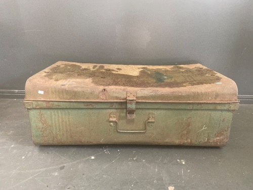 Large Metal Storage Trunk