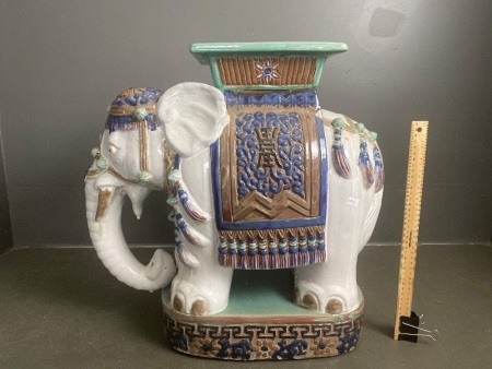 Oversized Asian Elephant Stool