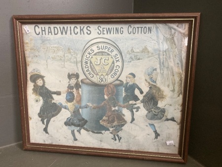 Chadwicks Sewing Cotton Advertising Poster