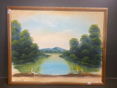 Original Oil on Canvas landscape by W Clements