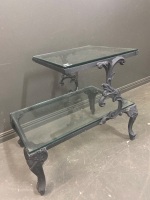 Metal and Glass Telephone / Side Table - 3