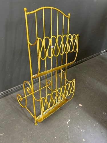 Scrolled Metal Magazine/Display Rack