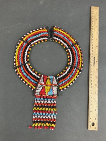 African Glass Beaded Necklace/Collar