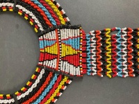 African Glass Beaded Necklace/Collar - 3