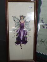 Selection of 3 Artworks 2 Cross Stitched, 1 Diamond Art - 3