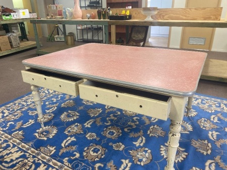 Large Farm House Table with two Drawers