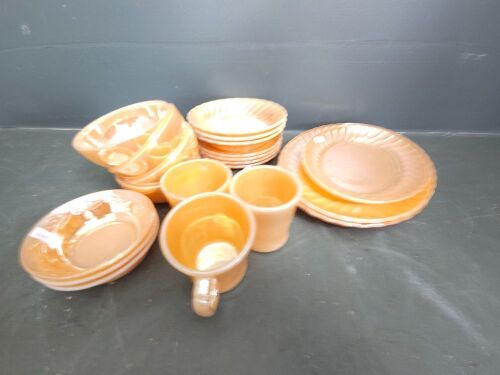 Selection of Fire King Plates, Dishes & Cups