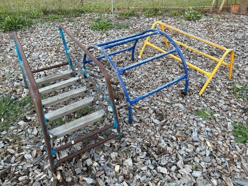 3 Metal Playground Pieces