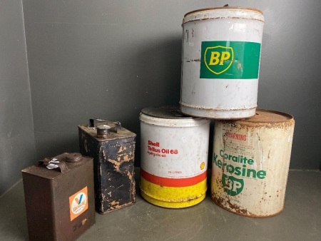 Selection of Collectable Oil Tins