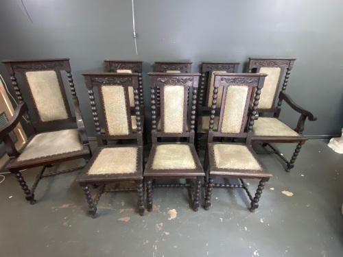 8 Antique German Dining Chairs