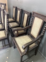 8 Antique German Dining Chairs - 4