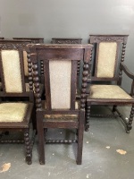 8 Antique German Dining Chairs - 5