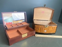 Two Hand Carved Asian Jewel Boxes - 2