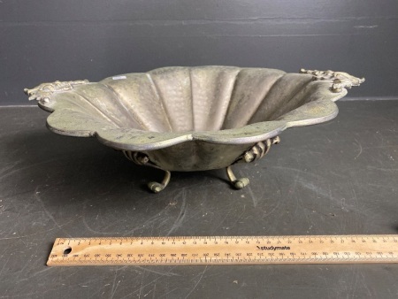 Metal Claw Footed Fruit Bowl