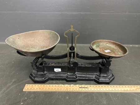 Cast Iron Avery Balance Scales with Brass Trays