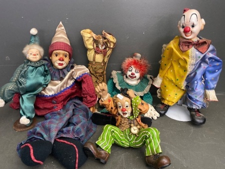 Lot of 6 Clowns