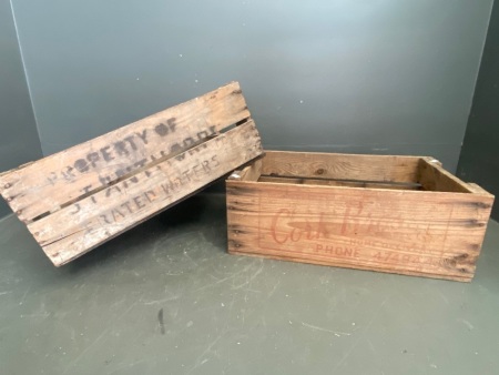 2 Wooden Crates