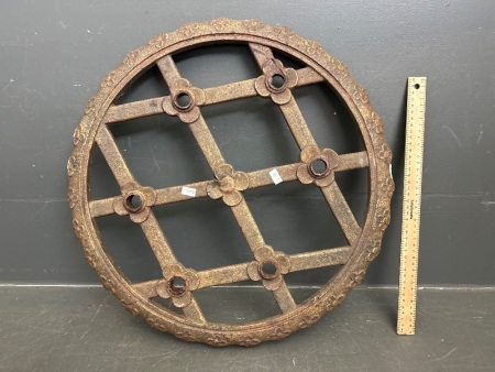 Cast Iron Garden Art Wheel
