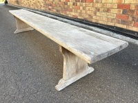 Long Rustic Timber Bench Seat - 2