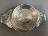 Collection of Antique Italian Pewter Bowl & 6 Coasters + Modern Scottish Pewter Bowl - 5