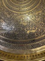 Fine Quality Benares Decorated Brass Tray - 8