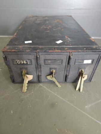 Set of 3 Post Office Boxes with Keys