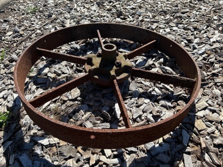  Vintage Metal Plow Wheel