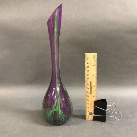Modern French Signed Art Glass Vase
