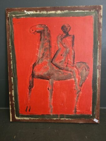 1955 Marino Marini Print On Board