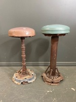 2 Rustic Stools made from Car Parts