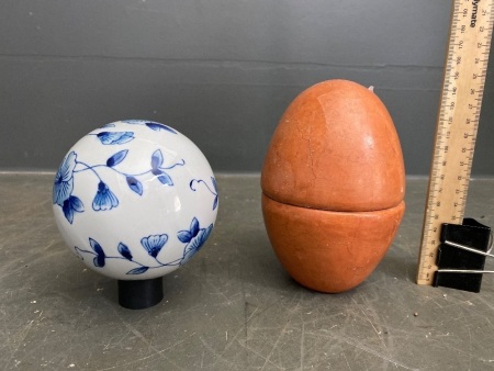 Pottery Egg & Decorative Ball