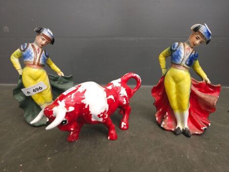 1950's Red Bull & Matadors